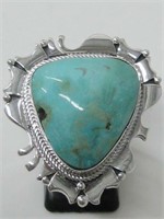 Sterling Turquoise Navajo Marc Begay Ring