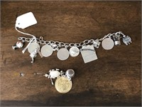 Charm Bracelet with Mostly Sterling Charms