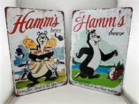 Hamm’s Bear Beer Metal Signs. Repop.