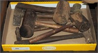 Antique Hammers & Mallets Lot, Heavy Duty