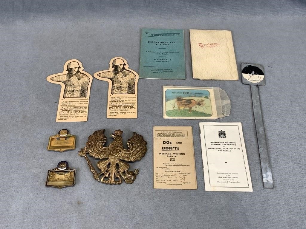 WW1 German Prussian Picjelhaube Plate Badge etc