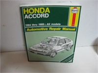 HONDA  ACCORD 1984 - 1989 REPAIR MANUAL BOOK
