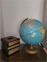 Book stack tissue holder & globe