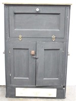 Shabby Chic Black Cabinet w/ Drop-Down Door