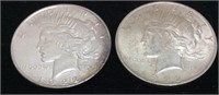 (2) 1922 SILVER PEACE DOLLARS