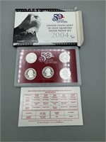Silver 2004 US Mint Quarter Proof Set (Mich, FL, T