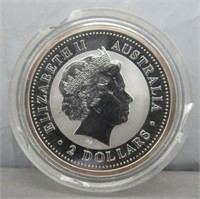 Australian 2oz .999 Silver $2 Coin.