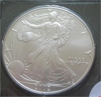 2002 UNC $1 Silver American Eagle.