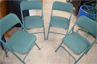 Upholstered  Metal Folding Chairs