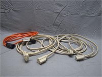 Lot of 3 Vintage Extension Cords