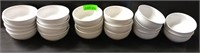 (19) Asst. White Porcelain Nappy Bowls