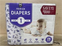 176ct size 1 members mark diapers
