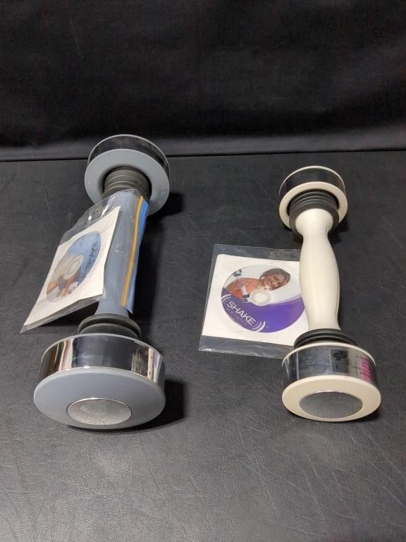 5 lb, 2.5 lb shake weights with DVD info
