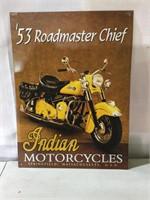 53 Roadmaster Chief 1 sided Tin, 12” x 16”