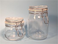 American & Ikea Lidded Mason Apothecary Jars