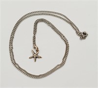 Silver Starfish Necklace