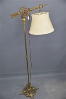 Unusual Brass Bridge Lamp