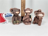 Artesania Rinconada Trio of Chimps
