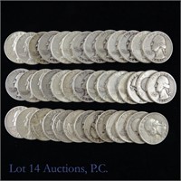 U.S. Silver Washington Quarter Roll (40)