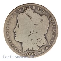 1893-O Silver Morgan Dollar Key Date (VG)