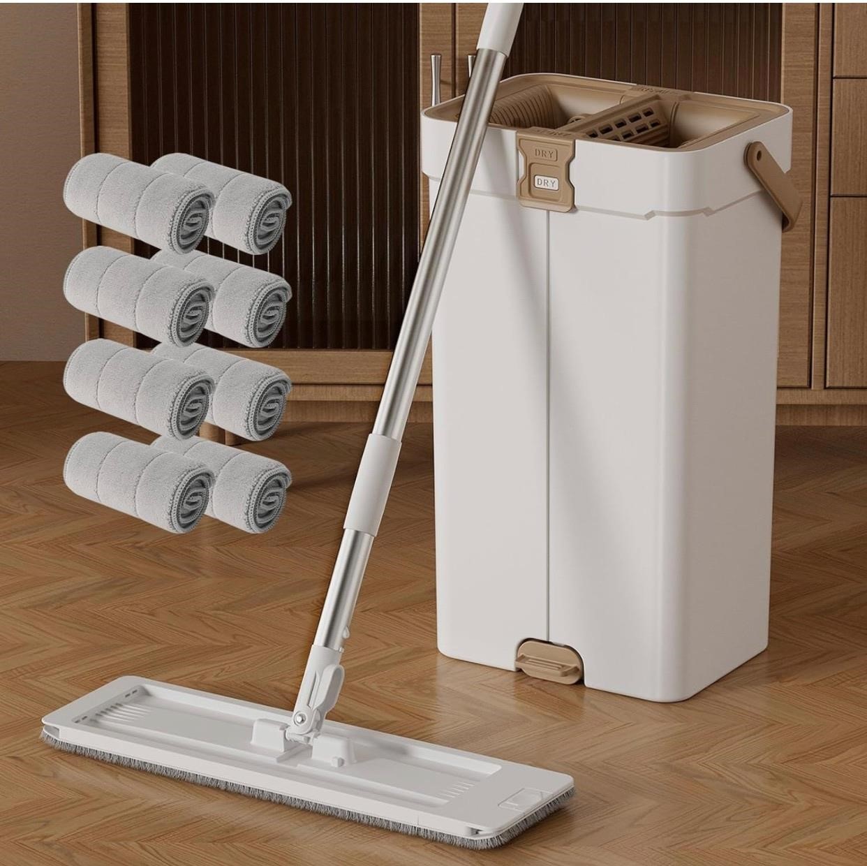 Jeopem Microfiber Flat Mop with Double Chamber