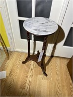 MARBLE TOP PLANT STAND  SIDE TABLE