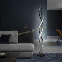 Spiral LED Floor Lamp  Remote Control  60 Inch