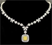 5.3ct Natural Diamond 18K Gold Necklace