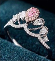 Natural Pink Diamond 18K Gold Ring