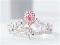 Natural Pink Diamond 18K Gold Ring