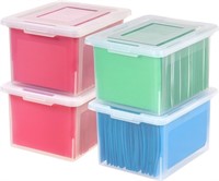 4-PACK IRIS LETTER/LEGAL FILE TOTE BOX