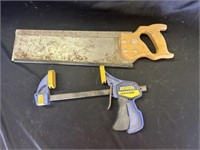 Saw, miter box  and Irwin grip