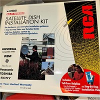 Satellite dish installation kit