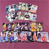 Group of Baseball and Nascar Trading Cards - l