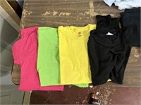 youth 3 large 1 xlarge t shirts pink yellow green