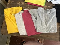 youth medium t shirts 4 total 2gray 1 red 2 yellow