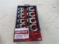 CRAFTSMAN 10PC 3/8 DRIVE FLARENUT CROWFOOT WRENCH