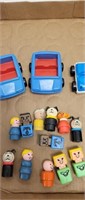Lot of Fisher Price little people and vehicles