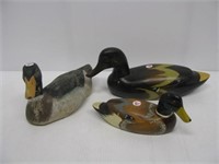 (3) Wood duck decoys of various styles ranging