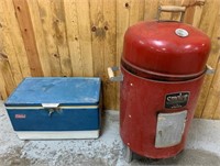 Coleman Cooler & Charbroil Smoker