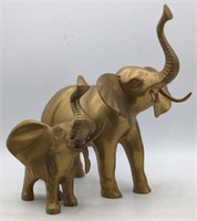 (P) Elephants. Copper. 13 inch largest