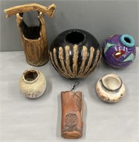 Studio & Folk Pottery Vases Lot Collection