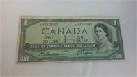 1954 Canada Devil's Face One Dollar Bank Note