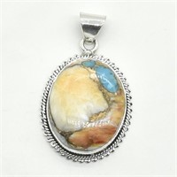 Silver Oyster Turquoise(22.05ct) Pendant