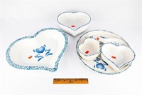 Assortment of Heart Serving Dishes