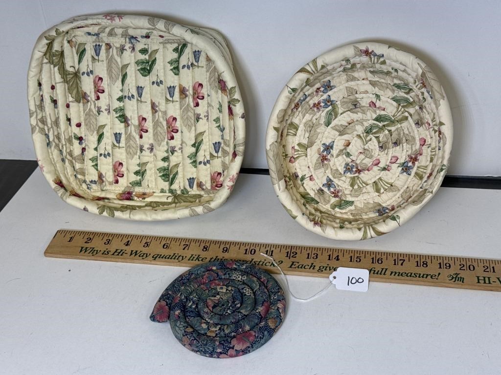 LONGABERGER CLOTH BASKET INSERTS? & TRIVET