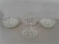 (8) Indiana Glass Relish Plates