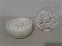 (8) Indiana Glass 6-1/2" Plates