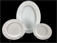 3pc White Dish Lot