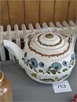 Hand Painted Cast Iron Teapot